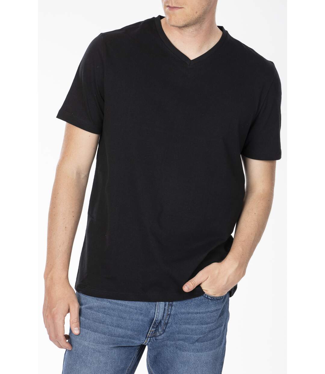 T-shirts essentiels coton bio, lot de 2 BLANC/NOIR