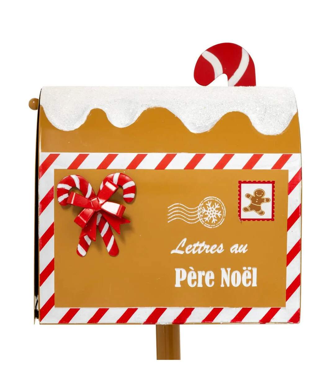 Boîte aux Lettres de Noël Pain d'Épice 31cm Marron-2