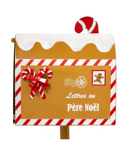 Boîte aux Lettres de Noël Pain d'Épice 31cm Marron