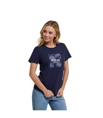 Animal Womens/Ladies Carina Leaf Print Natural Logo T-Shirt (Navy) - UTMW558