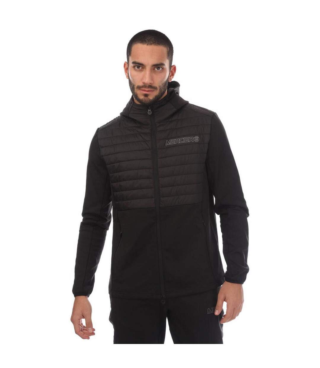 Mens Dynamic Full Zip Hoodie Black Mercier-2