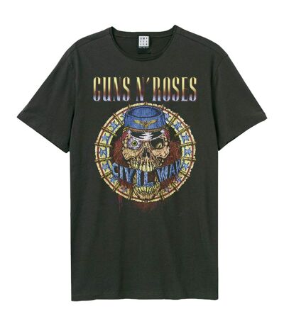 Amplified Mens Civil War Guns N Roses T-Shirt (Charcoal) - UTGD1258