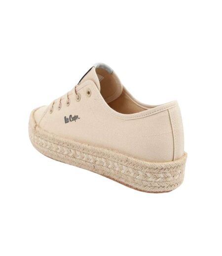 Baskets Motif/style Tressé Femme Beige Lee Cooper