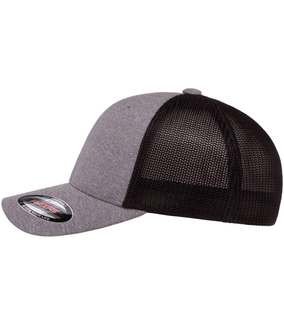 Casquette trucker flexfit gris / noir Yupoong-3