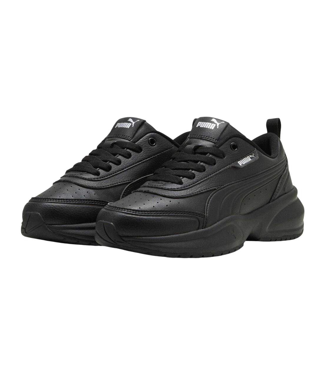 Womens/ladies Cilia 2.0 Lace Up Trainers Triple Black Puma-4