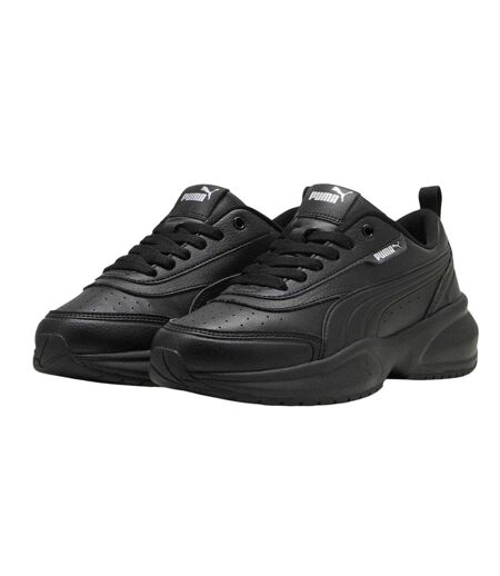 Womens/ladies Cilia 2.0 Lace Up Trainers Triple Black Puma