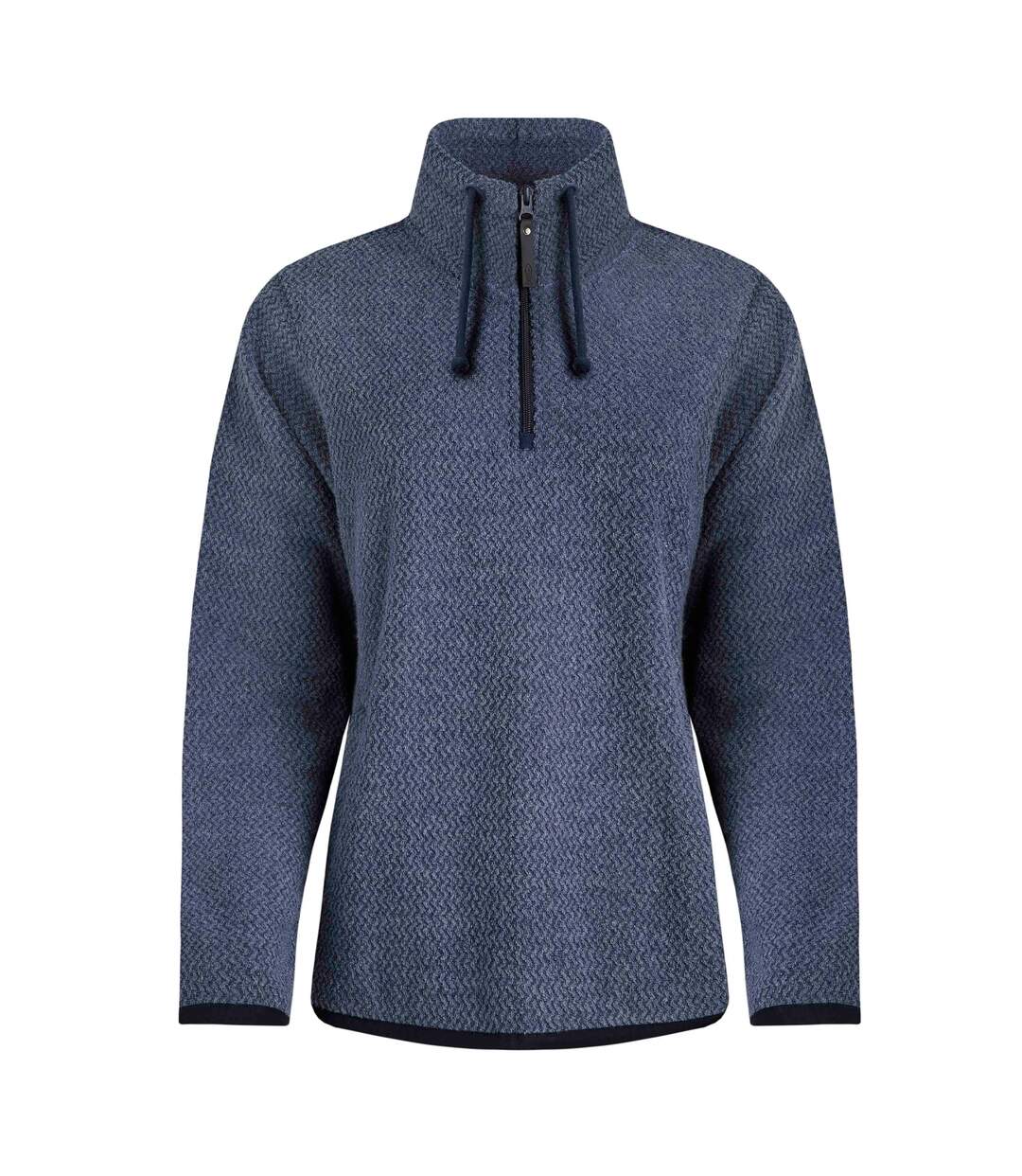 Womens/ladies odina zig zag fleece dark blue Weird Fish-1