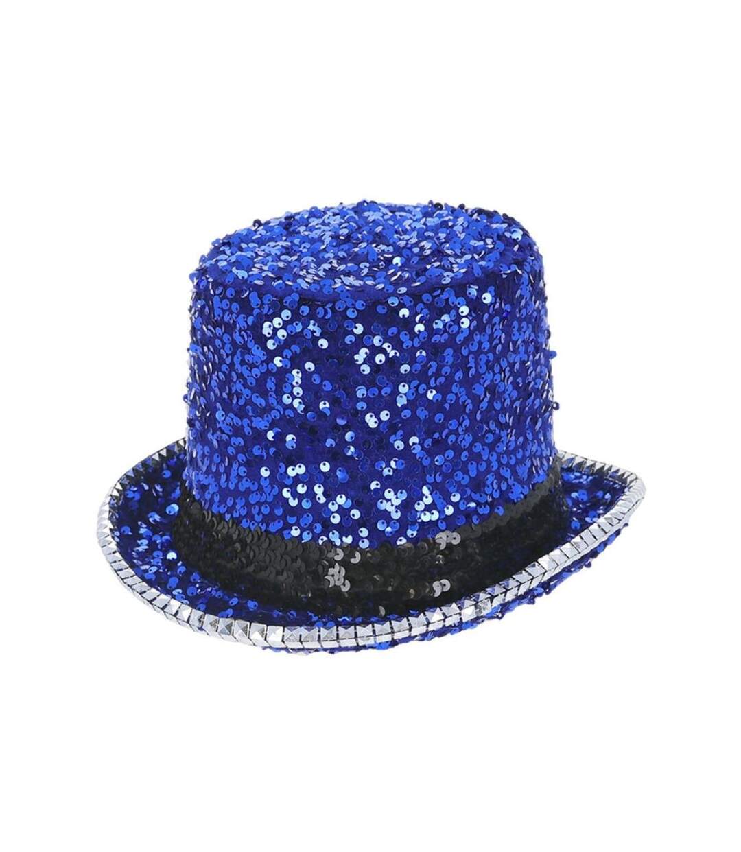 Deluxe sequins felt top hat blue Fever-1