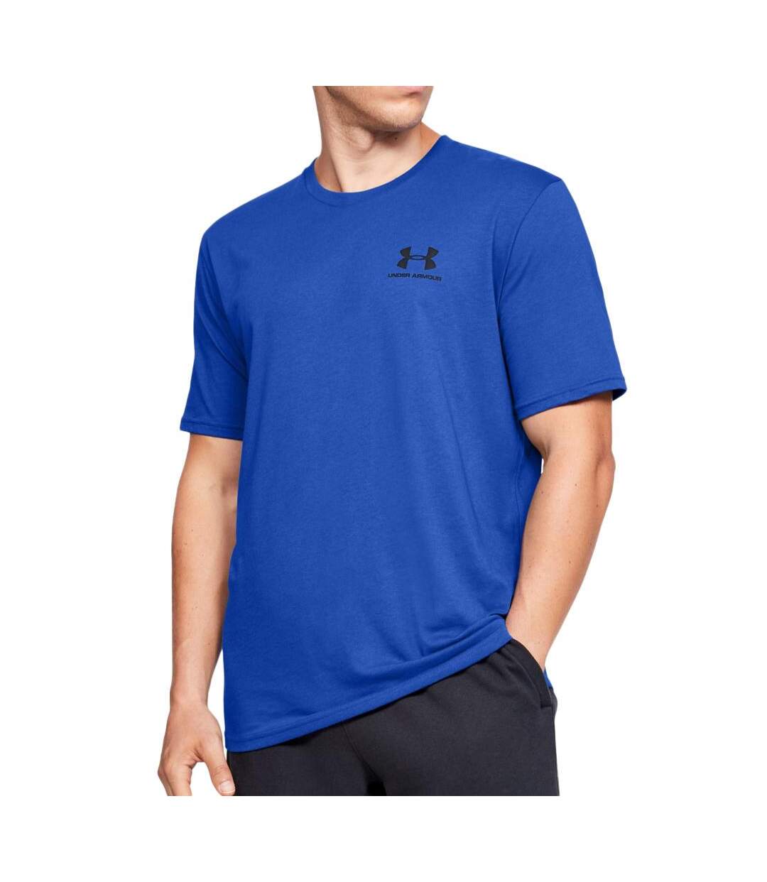 T-shirt Bleu Roi Homme Under Armour Left Chest - L-1