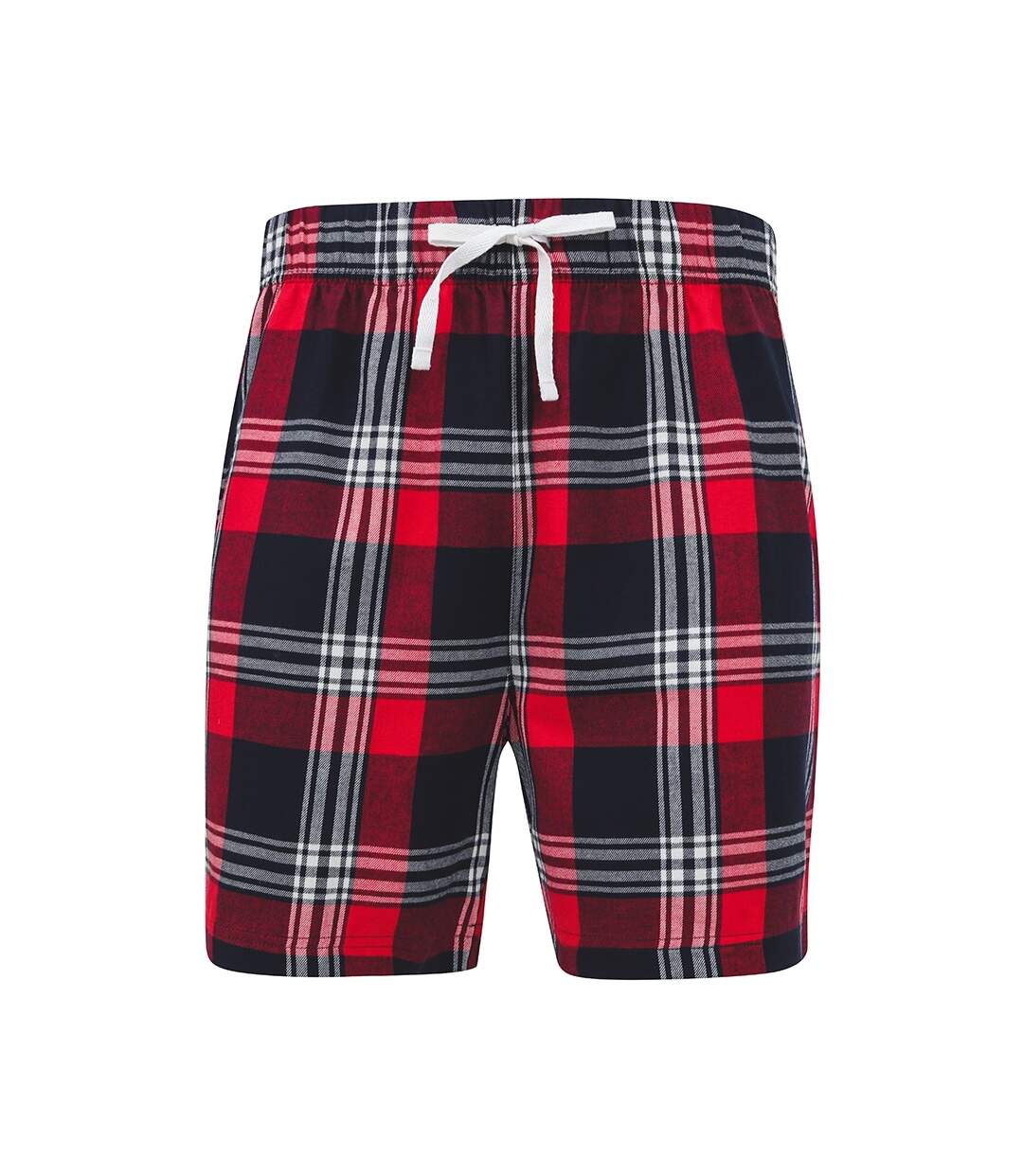 SF Men Tartan Lounge Shorts (Red/Navy)