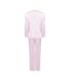 Towel City Womens/Ladies Satin Long Pajamas (Light Pink) - UTRW7504
