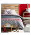 Parure de lit gris imprimé flocon today cerf 220x240-1