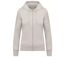Sweat à capuche zippé écoresponsable - Femme - K4031 - gris ash-1
