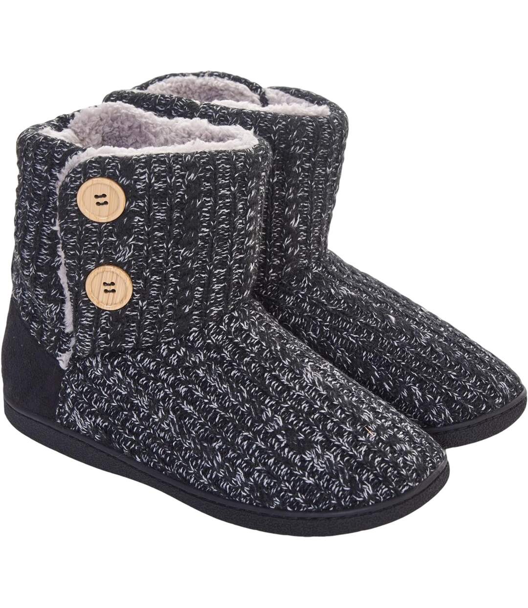 Chaussons Bottines Femme Noir Keanu-2