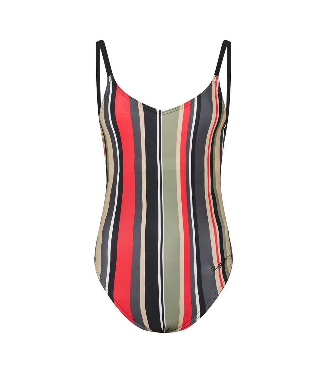 Womens/ladies Carlo Deep Scoop Fitted One Piece Swimsuit Multicoloured Zoggs-1