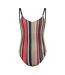 Womens/ladies Carlo Deep Scoop Fitted One Piece Swimsuit Multicoloured Zoggs-1