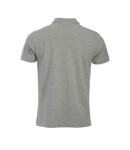 Mens manhattan melange polo shirt grey Clique