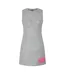 Robe Courte Sans Manches Sheath Femme Gris Off White-1