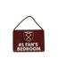 West Ham United FC - Plaque de porte #1 FANS BEDROOM (Pourpre) (Taille unique) - UTBS3673