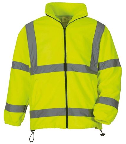Gilet veste polaire de sécurité haute visibilité JAUNE fluo - HVK08