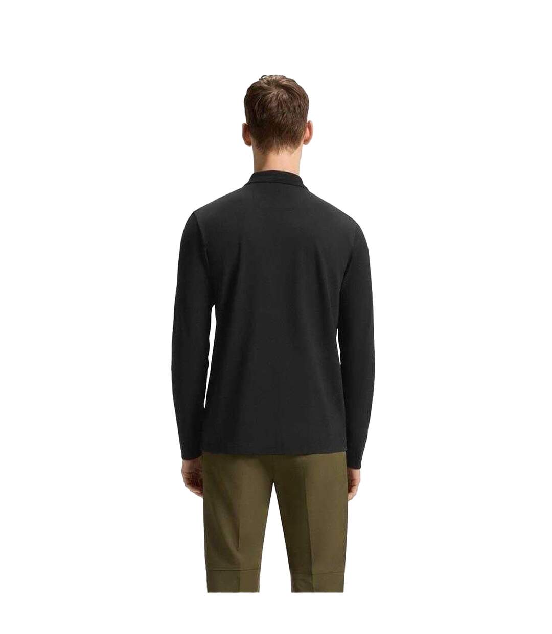Polo Manches Longues Plisy Homme Noir Boss-3