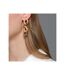 Black and Khaki Rubber Chain Tassel Long Drop Punk Dangle Earring