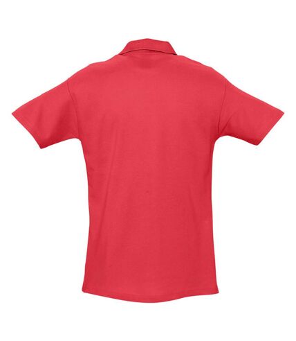 SOLS Mens Spring II Short Sleeve Heavyweight Polo Shirt (Red)