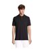 Unisex Adult Pacific Pique Twin Needle Stitch Polo Shirt Black SOLS-1
