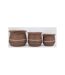 Cache-pots en jonc marron (lot de 3)