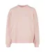 Womens/ladies Crew Neck Oversized Sweatshirt Pink Build Your Brand-1