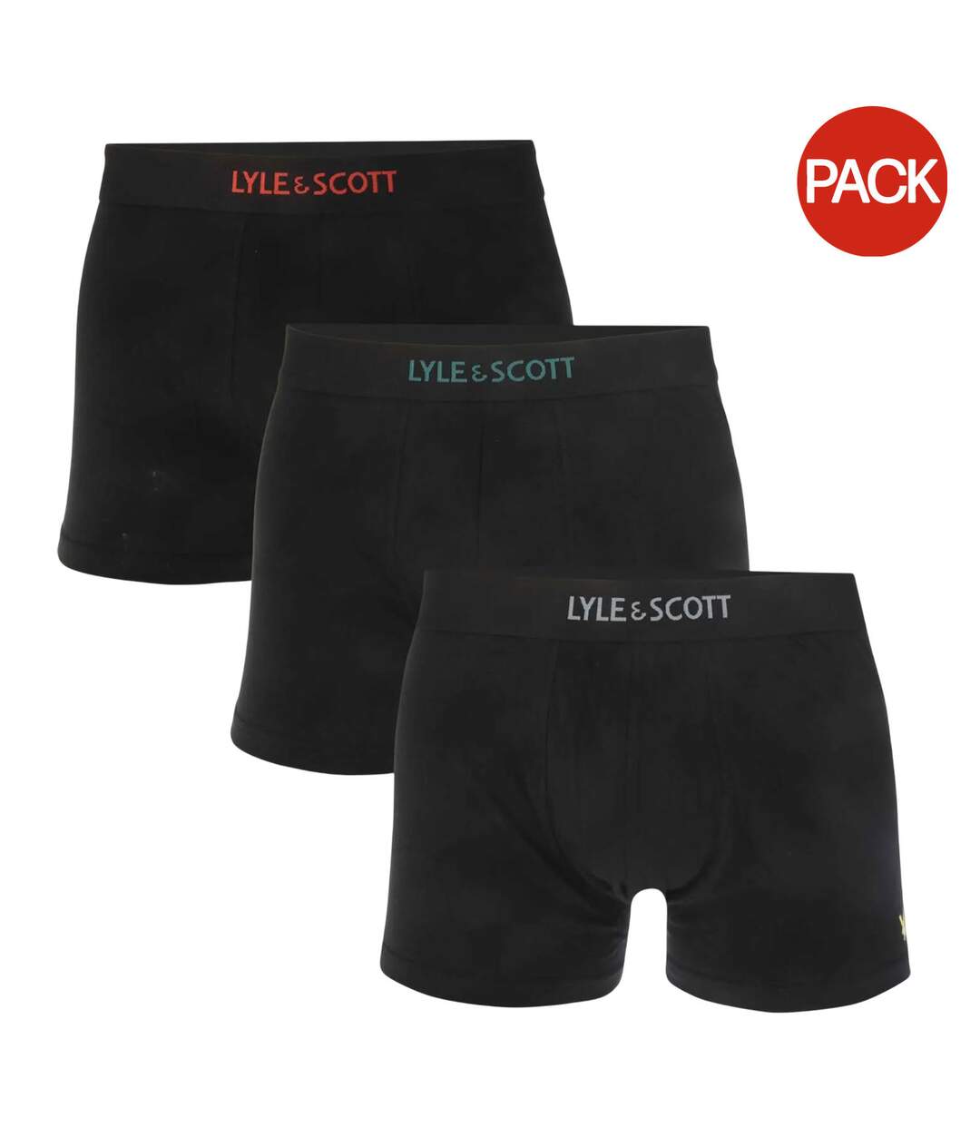 Pack Of 3  Mens Devon Boxer Shorts  Black Lyle & Scott-1