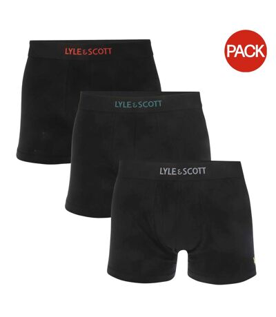 Pack Of 3  Mens Devon Boxer Shorts  Black Lyle & Scott