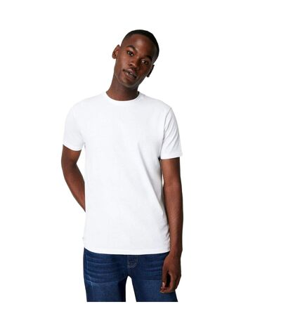 Maine Mens Plain Cotton Crew Neck T-Shirt (Blanc) - UTDH7174