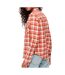 Chemise manches longues orange/blanche femme superdry lumberjack - l-2