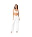 Womens/ladies Straight Leg Trousers White Missy Empire-3