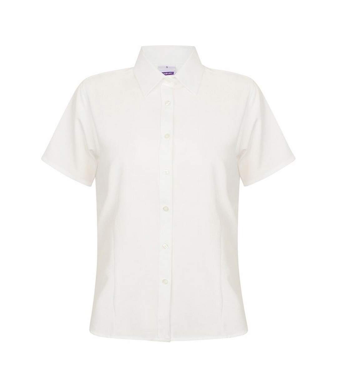 Womens/ladies Wicking Short-sleeved Formal Shirt White Henbury-1