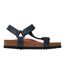 Womens/ladies Heaven Ad Nubuck Flatform Sandals Navy Blue Scholl-1