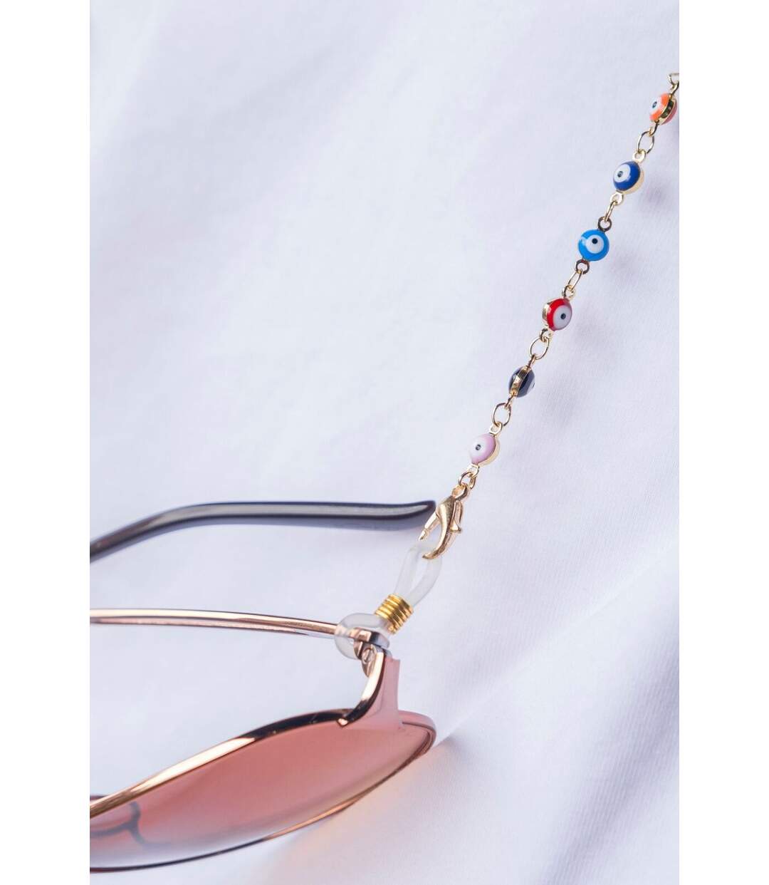 62 CM Colourful Turkish Evil Eye Protection Summer Reading Eyeglass Chain Lanyard-3