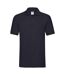 Mens Premium Pique Polo Shirt Deep Navy Fruit Of The Loom-1