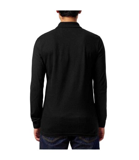 Mens Passerby Logo Long-sleeved Polo Shirt Black Boss