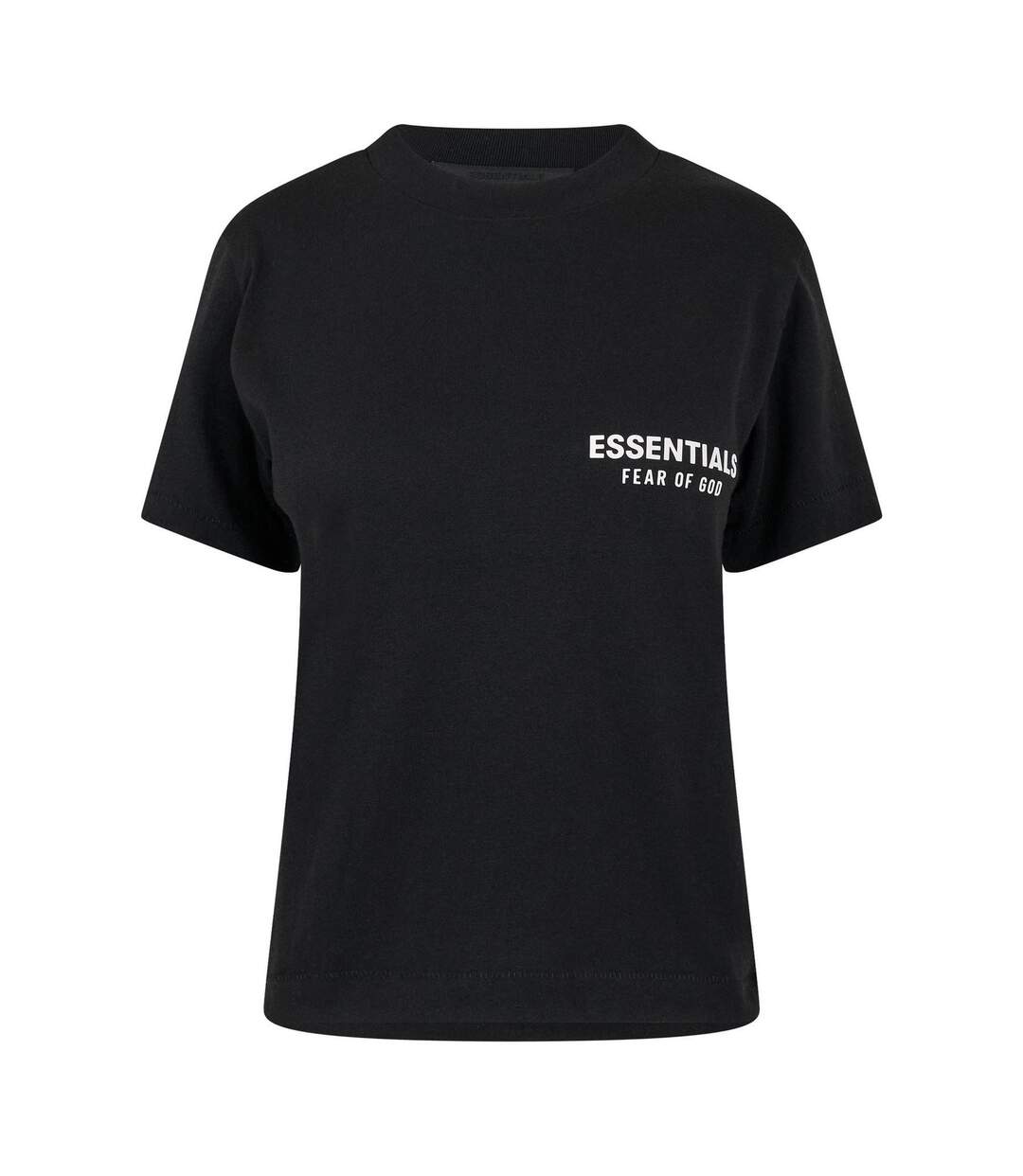 Womens/ladies Back Print T-shirt Black Fear Of God Essentials-1