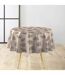 Nappe Toile Cirée Ronde Feuillys 160cm Beige Lin-1