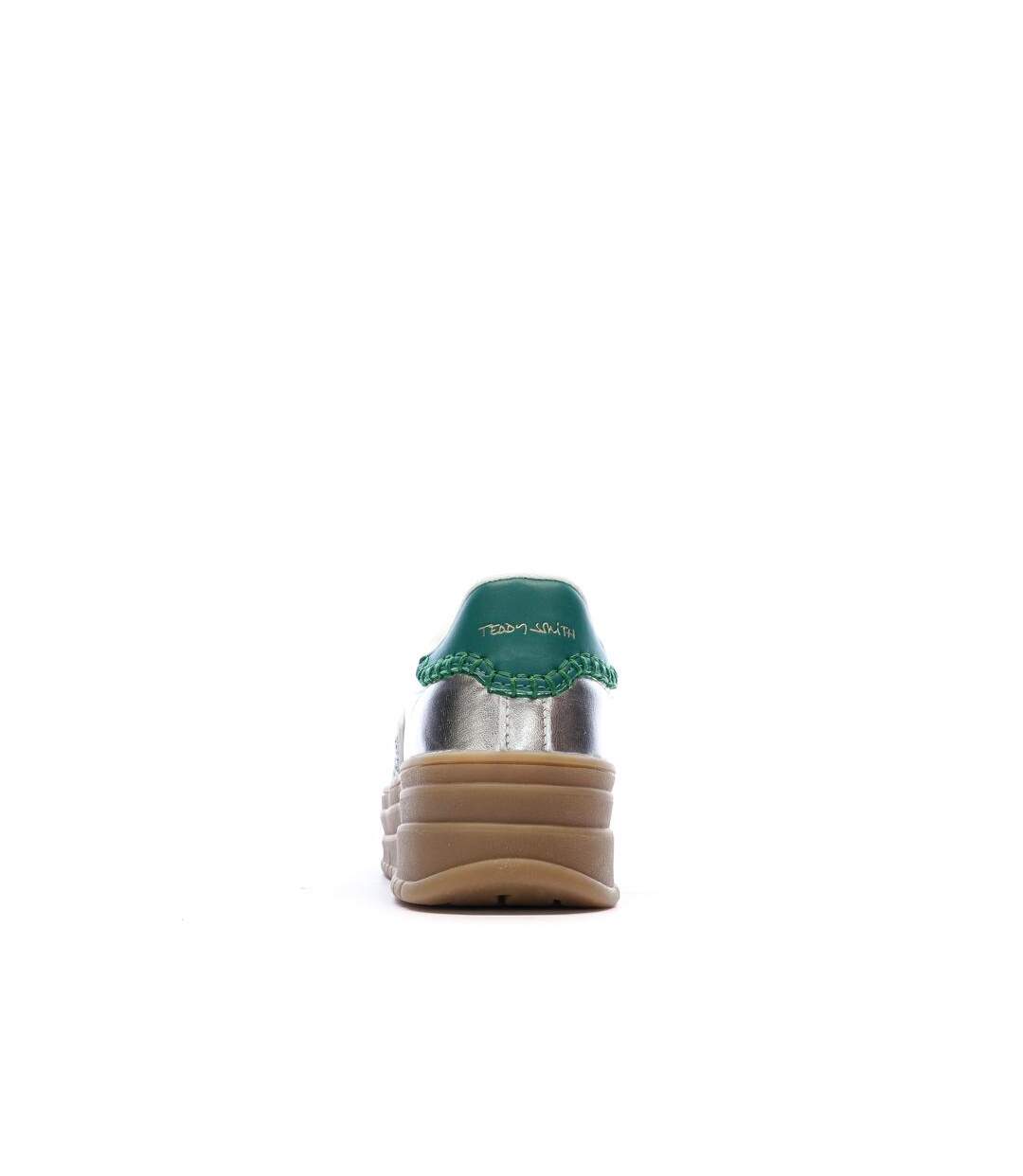 Baskets argent /vert femme teddy smith sneakers 120305-3