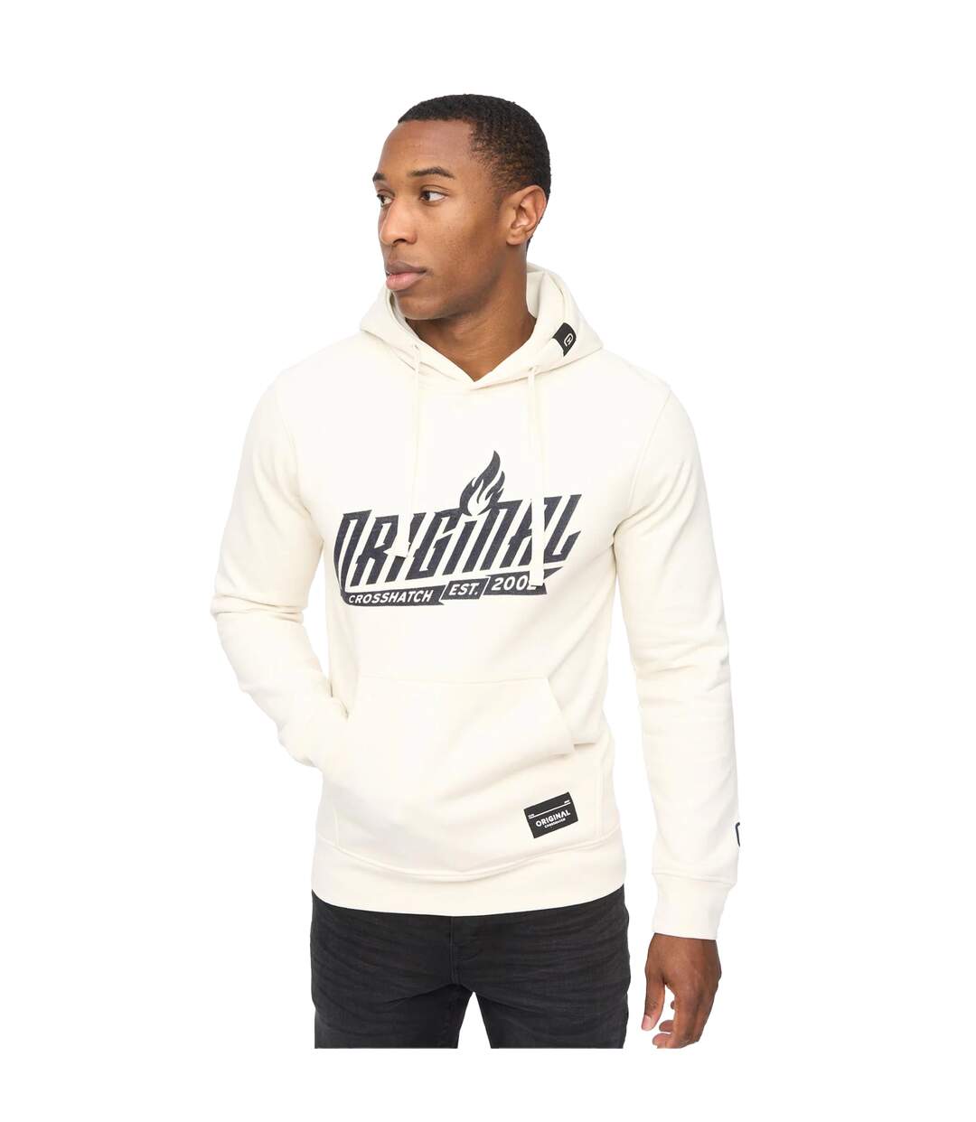 Sweat À Capuche Jampstead Homme Gris Pâle Crosshatch-2