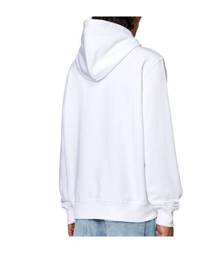Sweat À Capuche Motif/style Déchiré Homme Blanc Diesel