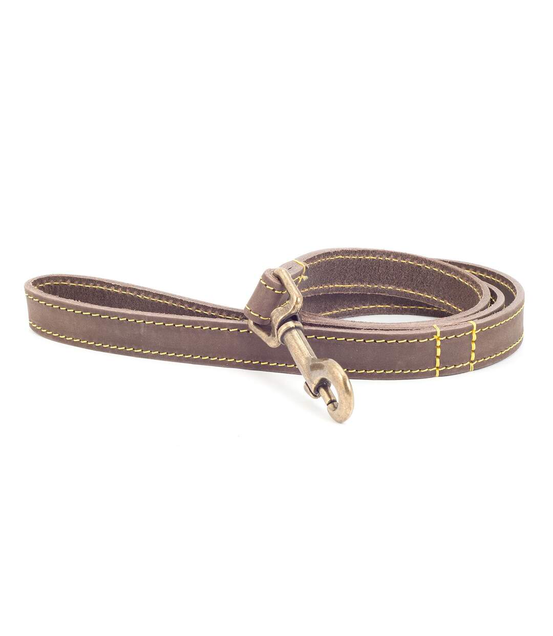 Timberwolf leather dog slip lead 1m x 19mm sable Ancol-1