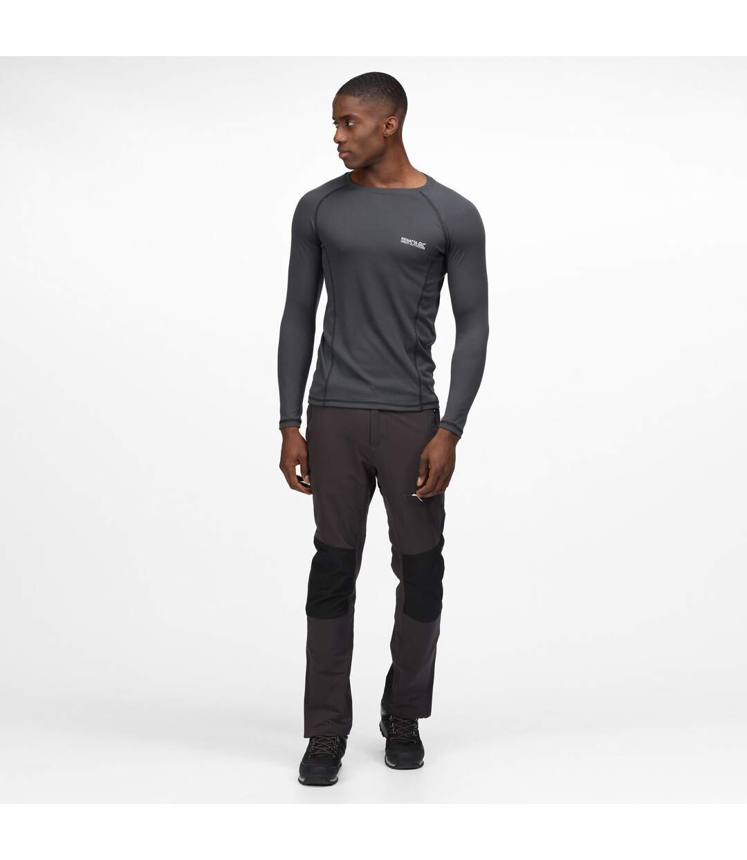 Pantalon Questra Homme Cendre Noir Regatta-1