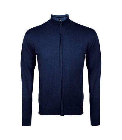 SOLS Mens Gordon Full Zip Cardigan (Navy) - UTPC504