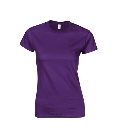 Womens/ladies softstyle ringspun cotton t-shirt purple Gildan