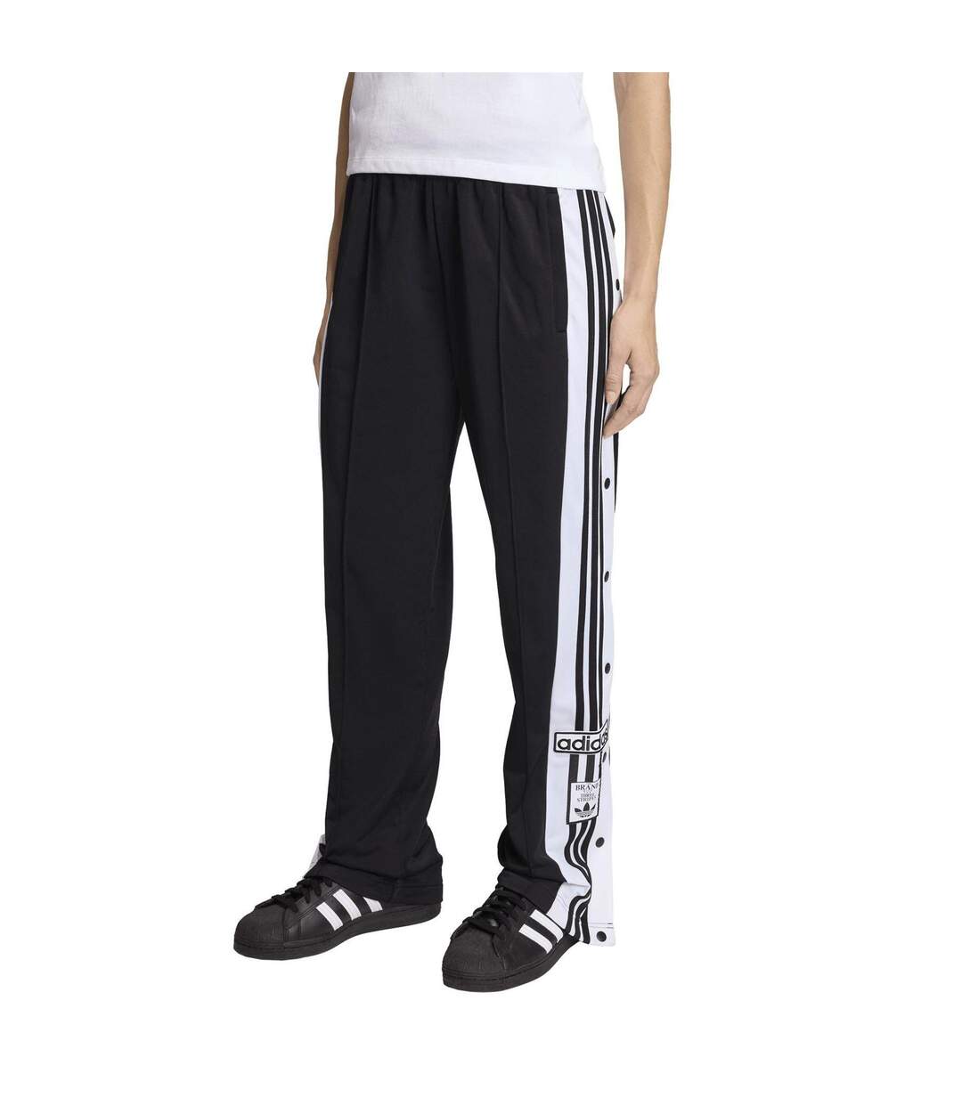 Womens/ladies Adibreak Classic Tracksuit Bottoms Black Adidas-2